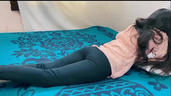 18 year old Girl lie on the bed playing games with hindi dirty talk  | Porn Video